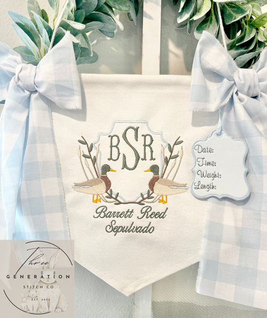 Baby Boy Mallard Banner