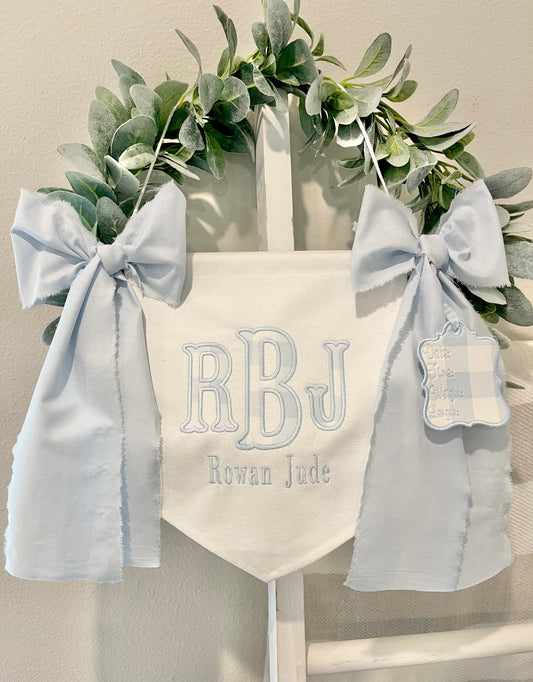 Appliqué Baby Boy Banner