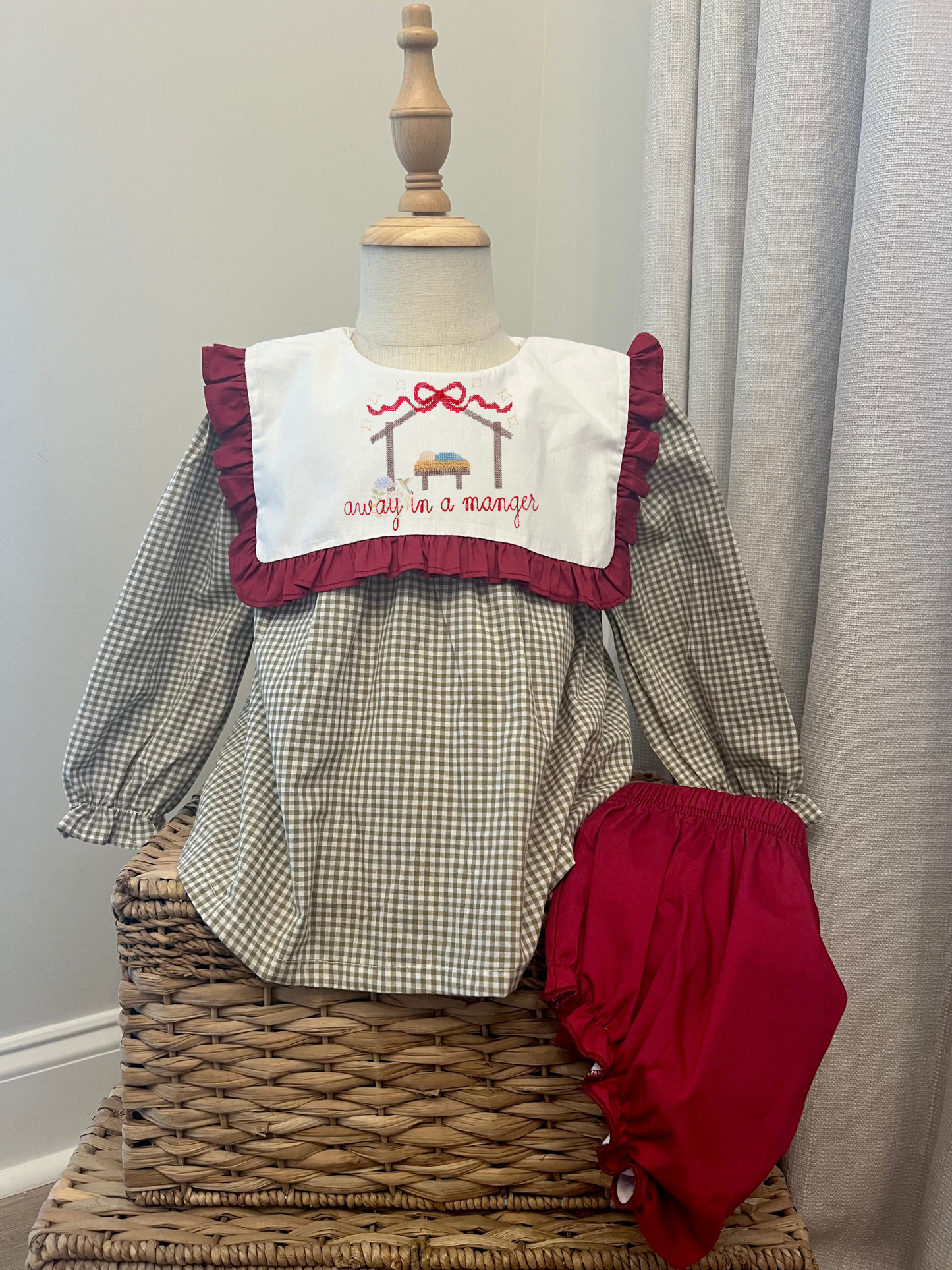 Girls Christmas Bloomer Set