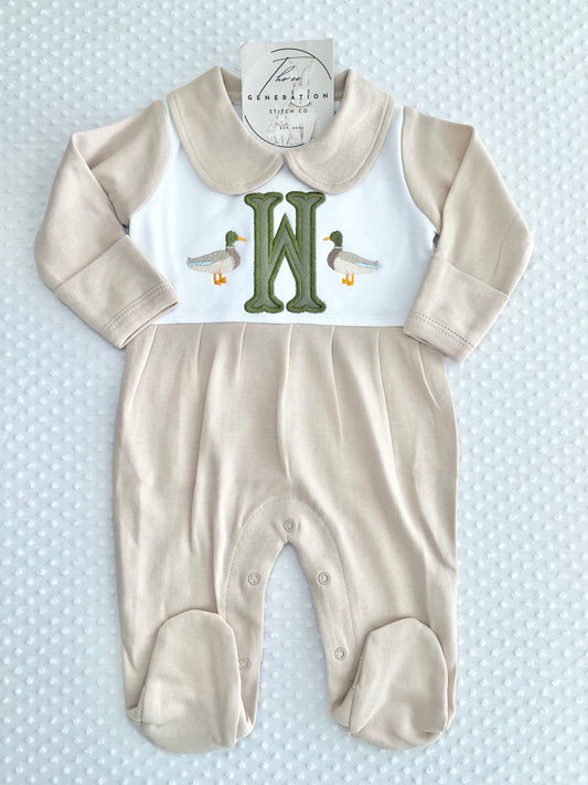 Duck Appliqué Footie