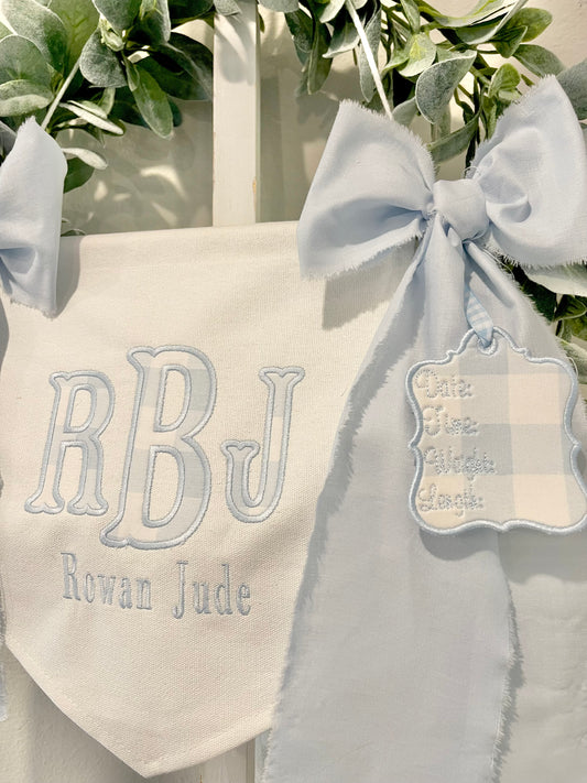 Appliqué Baby Boy Banner