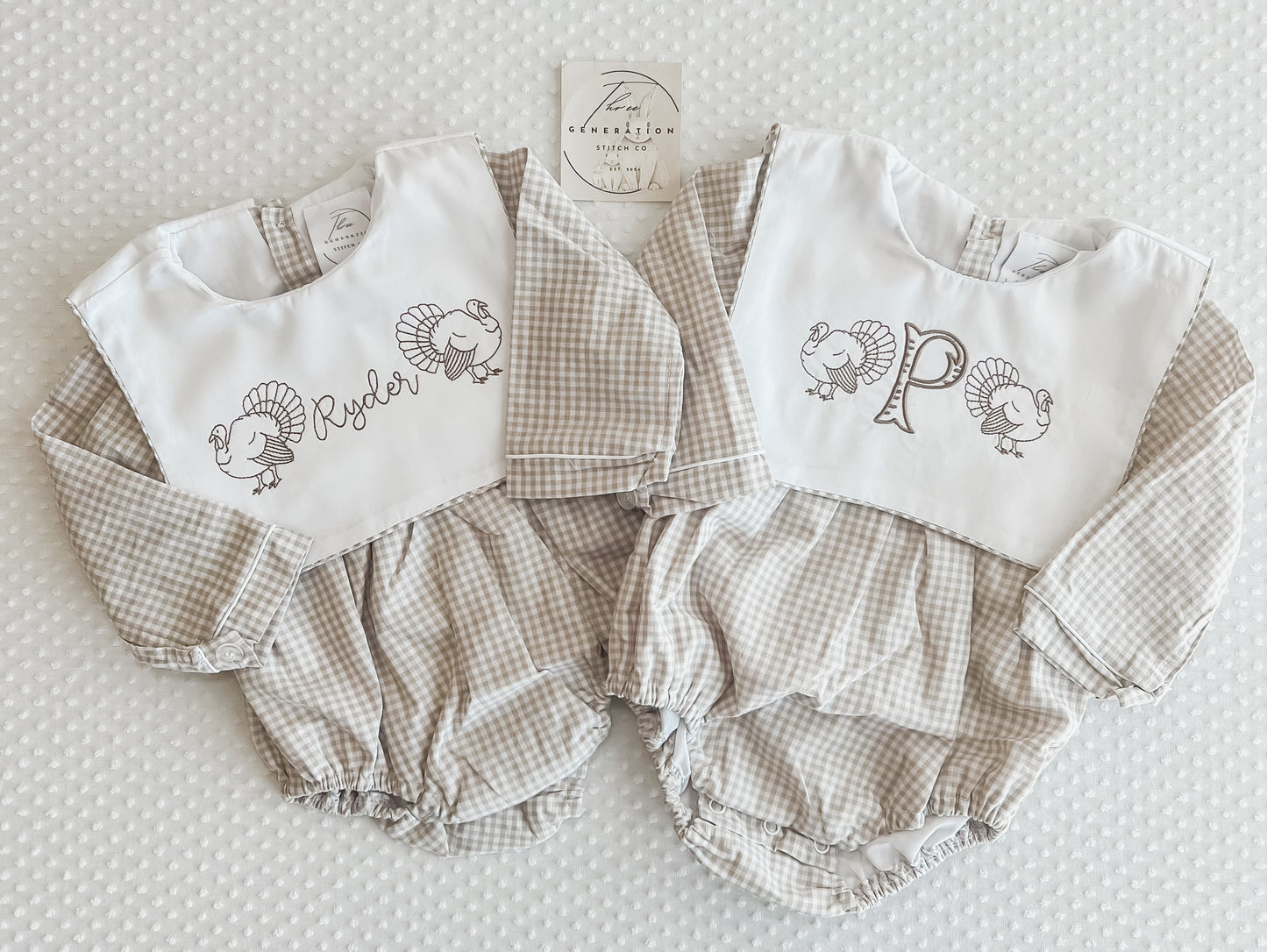 Boys Fall Gingham Bubble