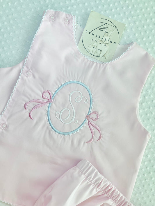 Picot Trim Diaper Set