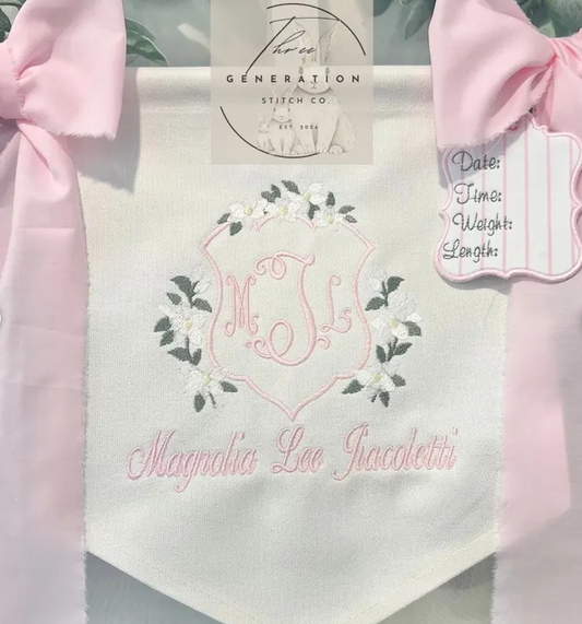 Baby Girl Magnolia Banner