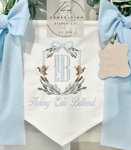 Baby Boy Flying Mallard Banner