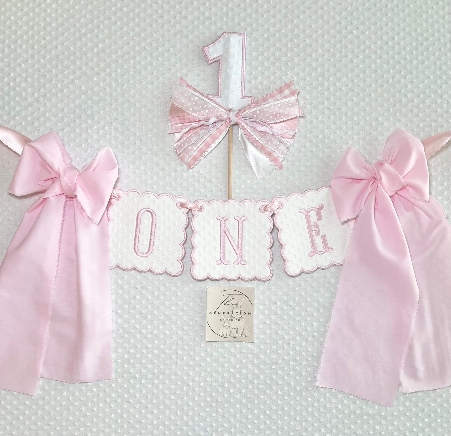Pink/White Swiss Dot Birthday Bundle