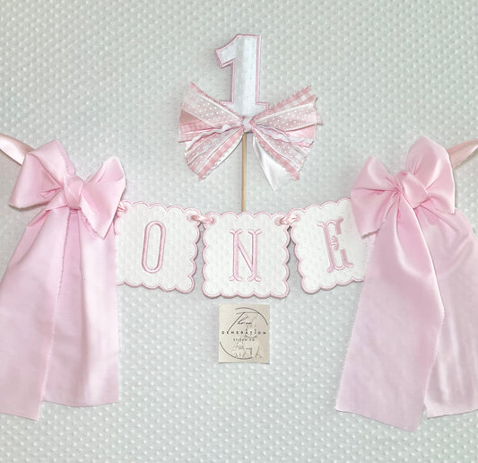 Pink/White Swiss Dot Birthday Bundle