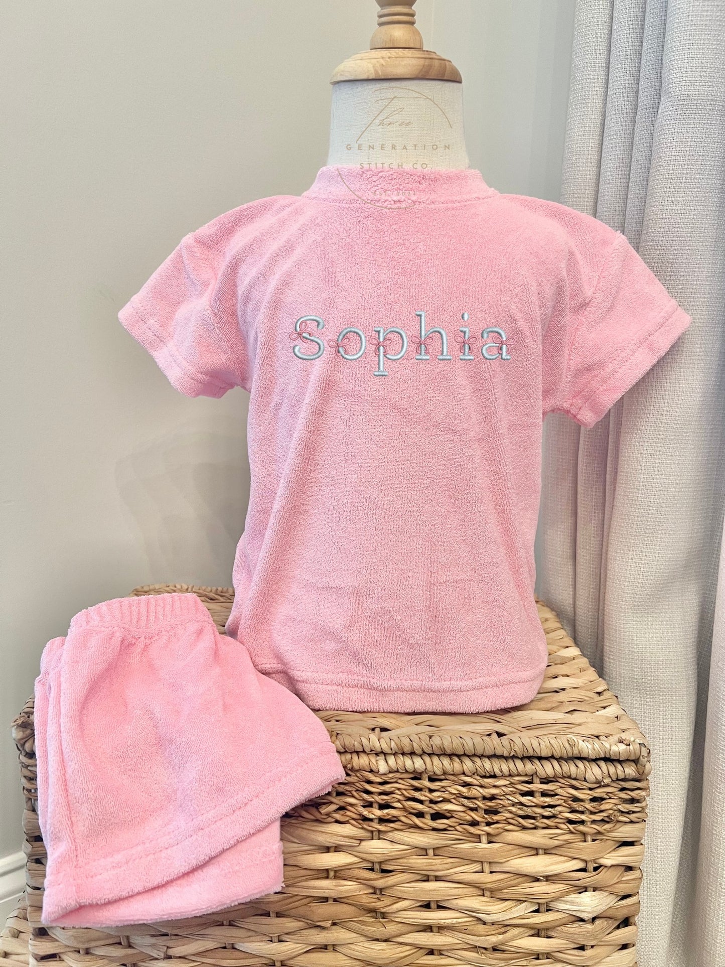 Terry Cloth Short Set (PINK)