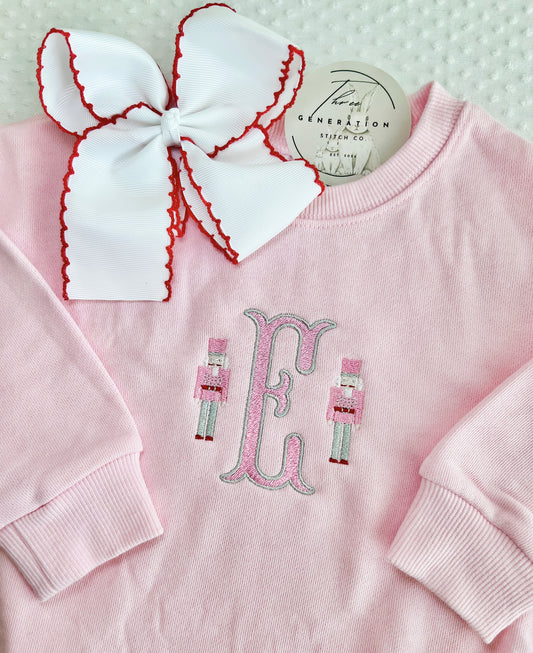 2T "E" Nutcracker Sweatshirt Bubble