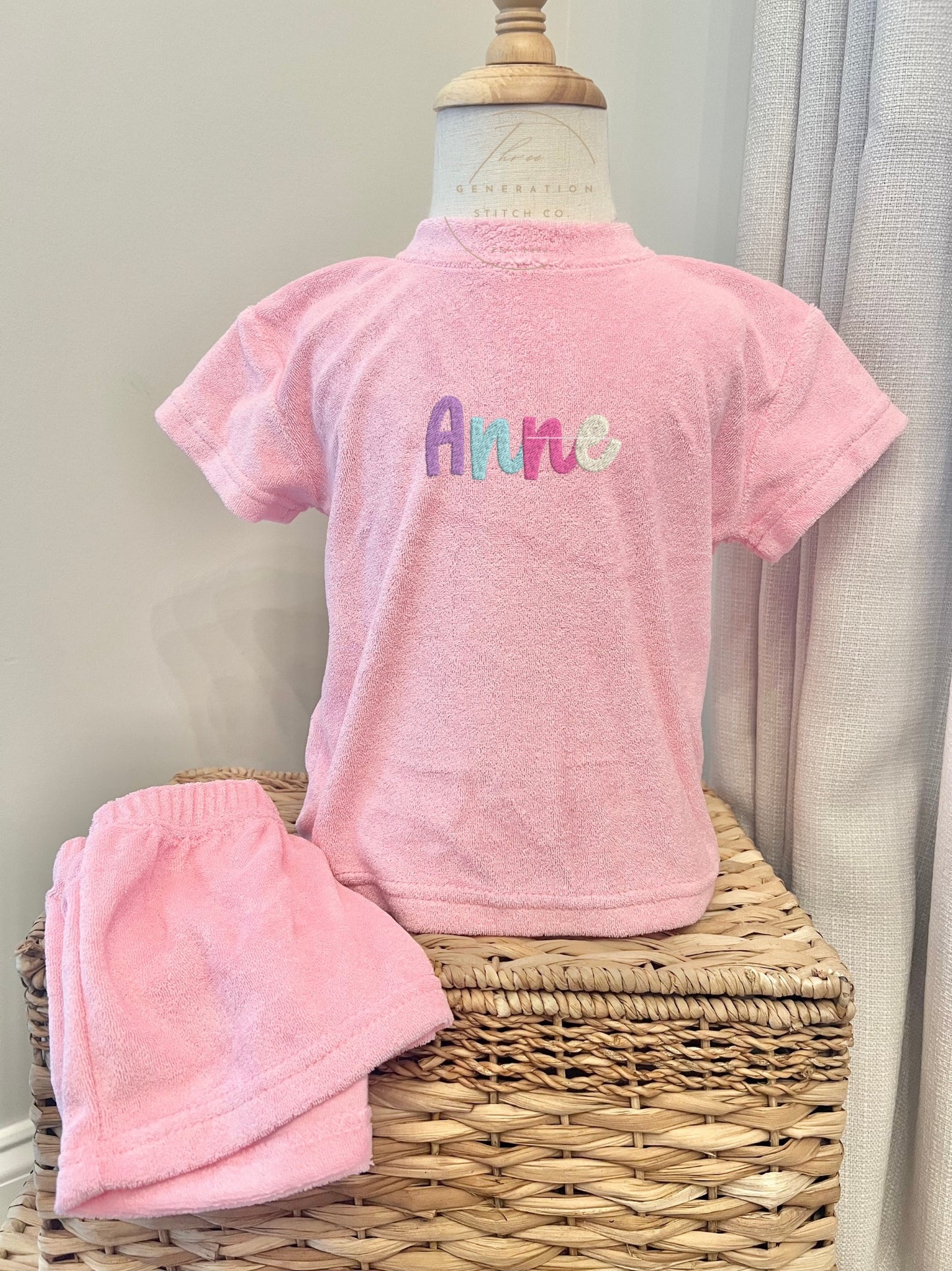 Terry Cloth Short Set (PINK)