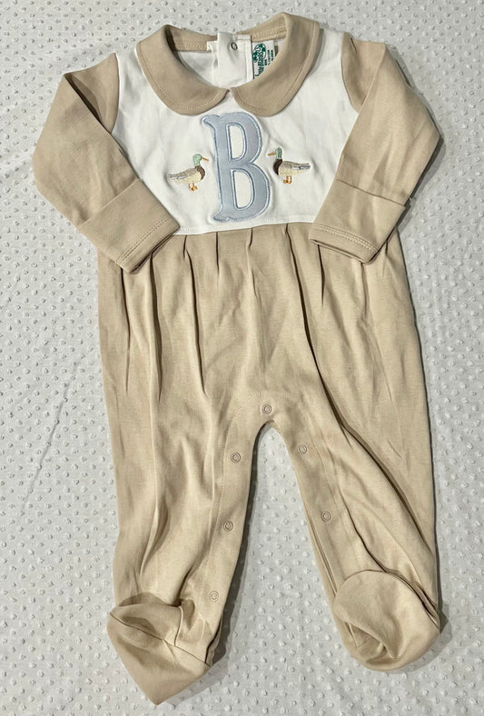 6M "B" Duck Footie IMPERFECT