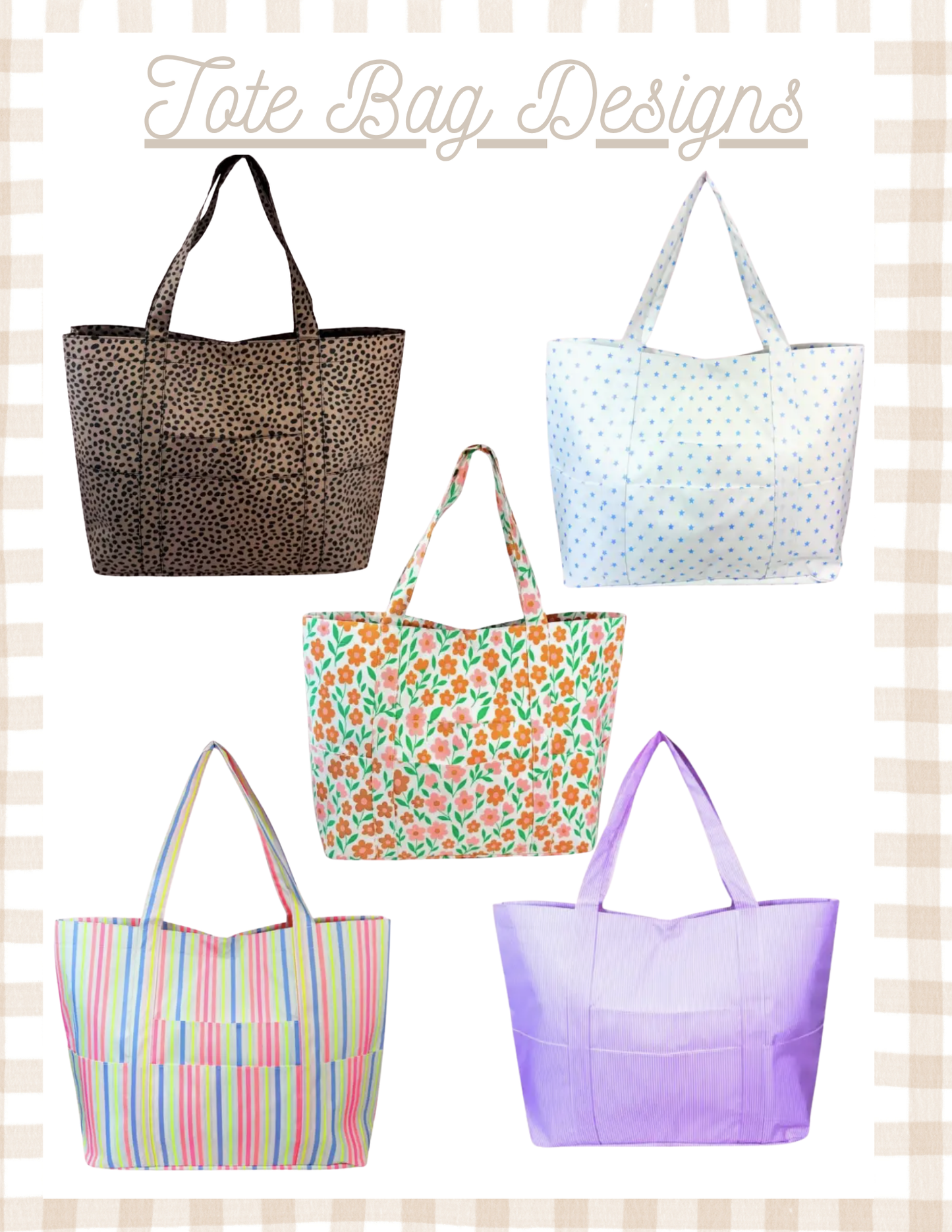 Wipeable Tote Bags