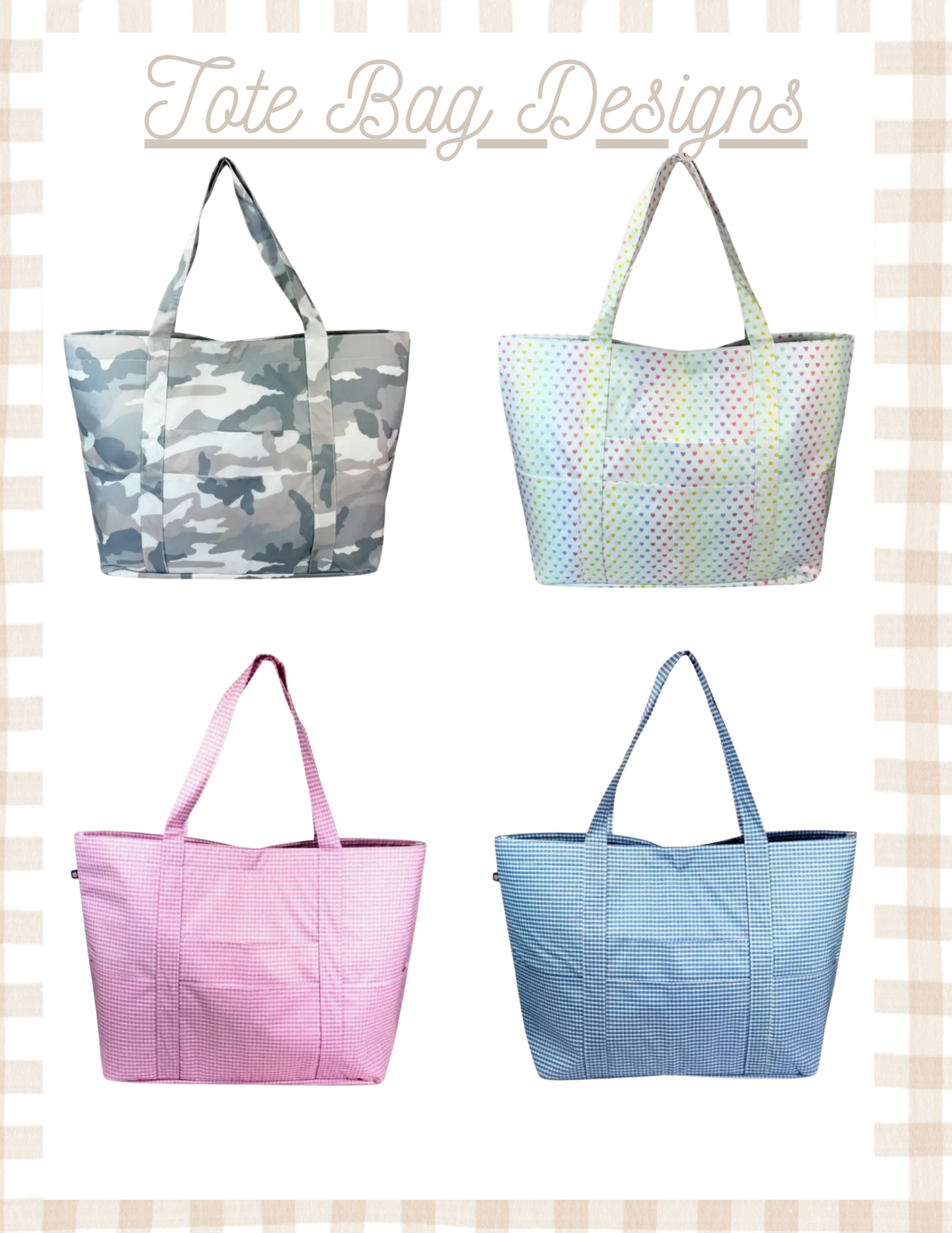 Wipeable Tote Bags
