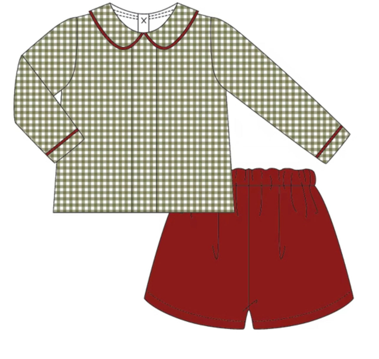Boys Christmas Collard Shirt set