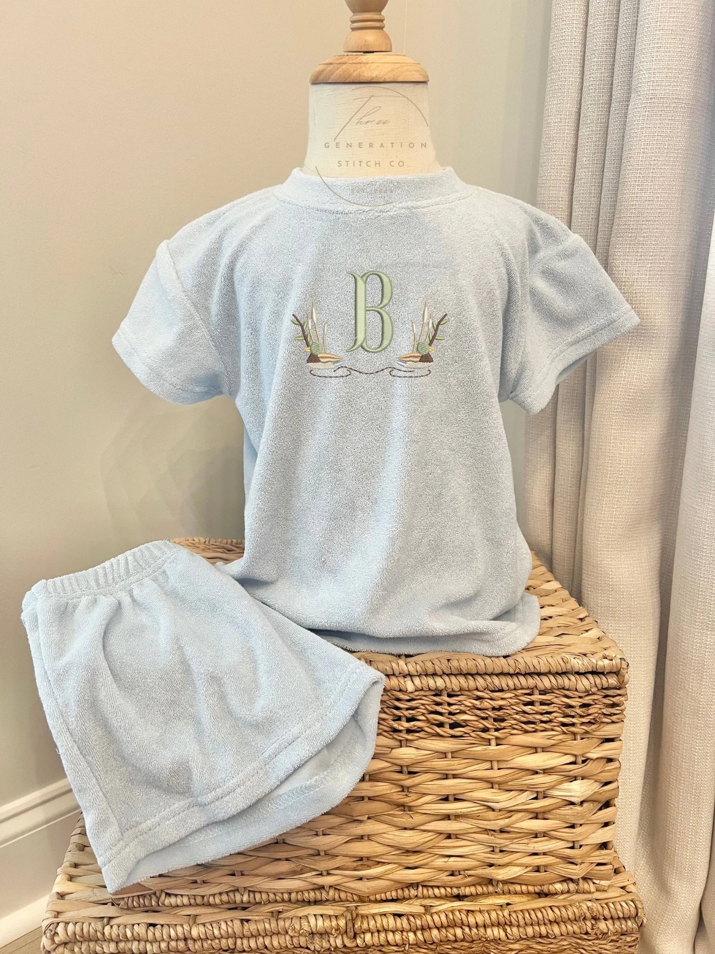 Terry Cloth Short Set (BLUE)