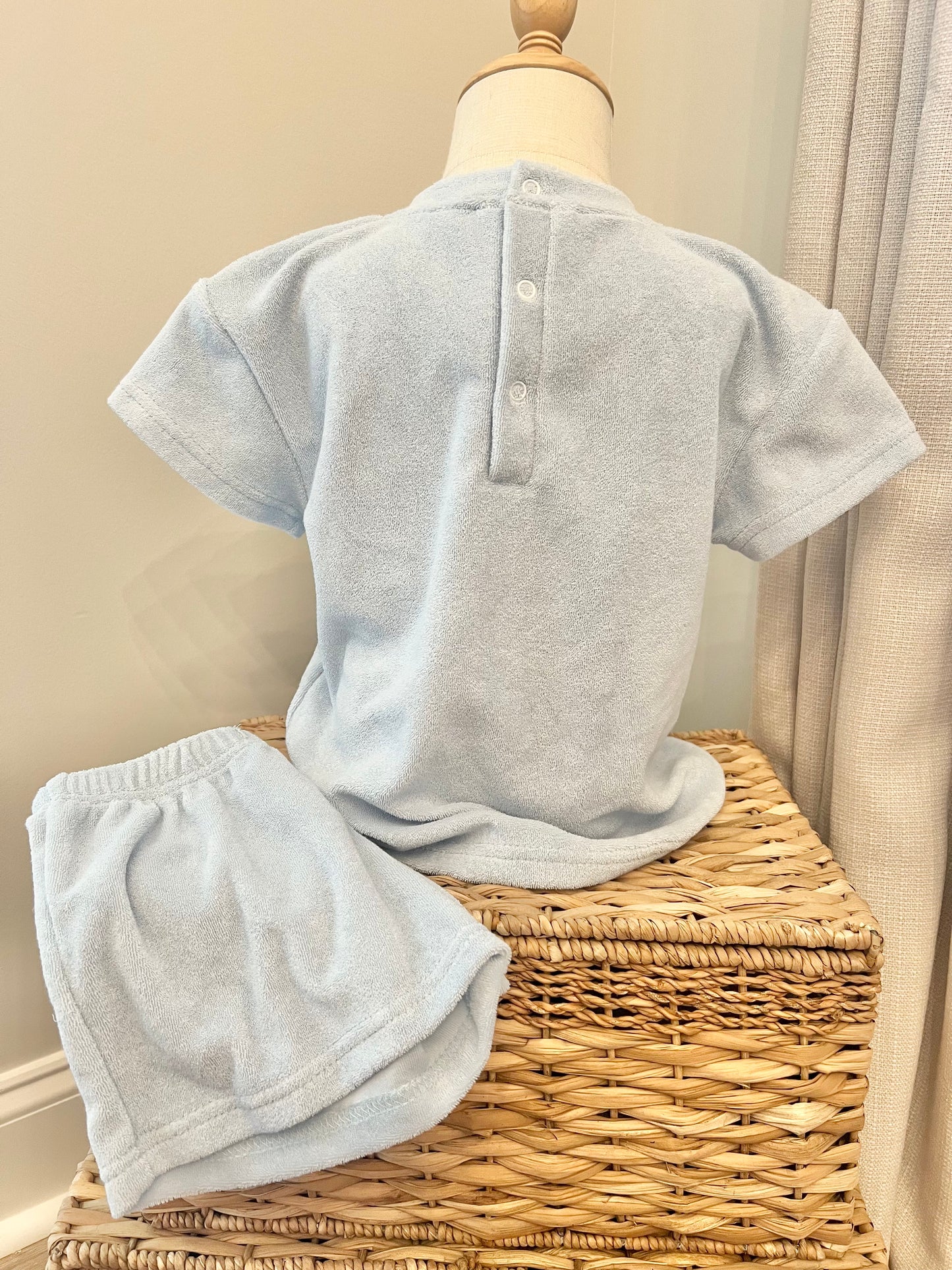 Terry Cloth Short Set (BLUE)