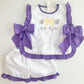 Geaux Tigers Girls Purple Bow Set
