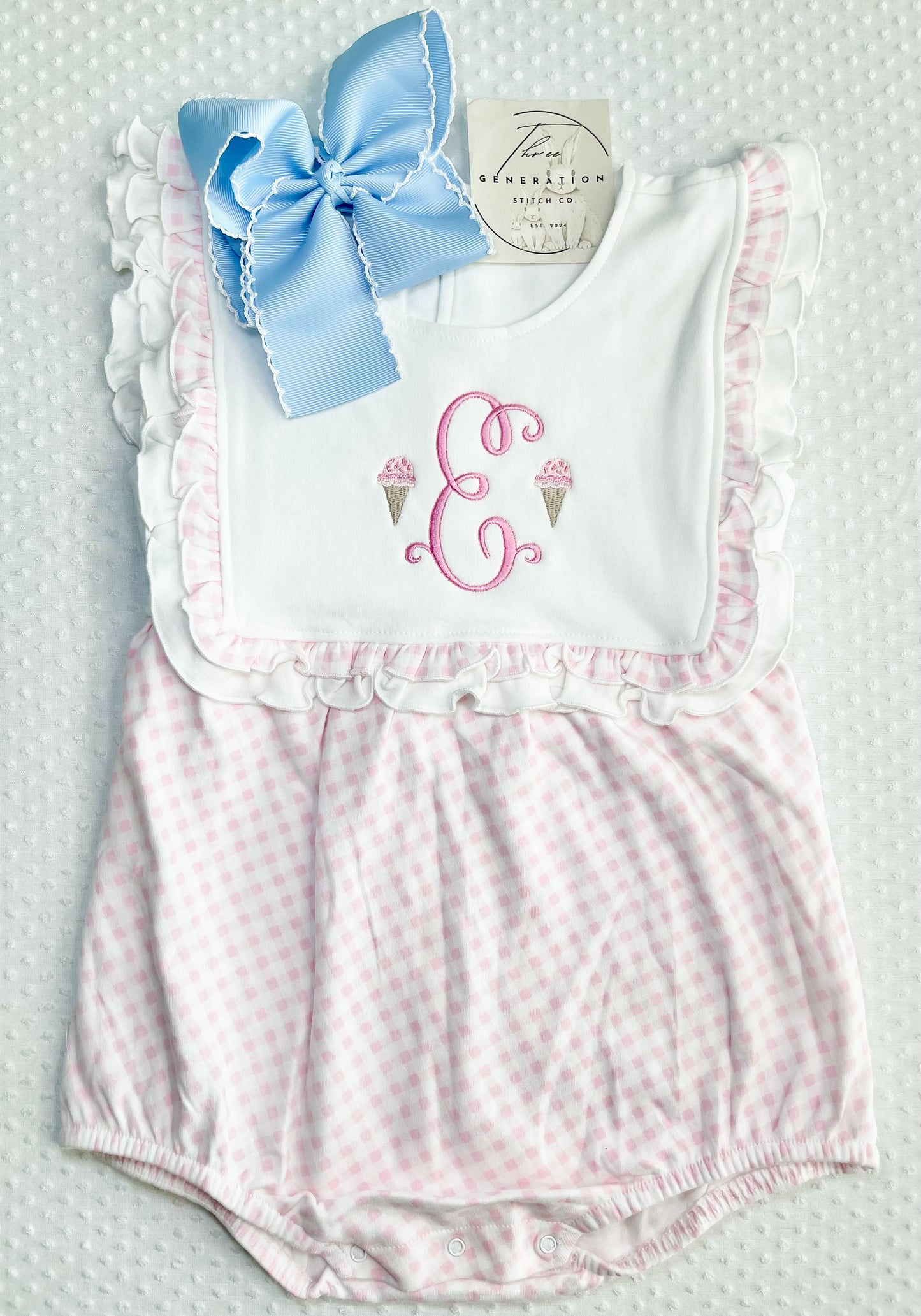 Girls Gingham Summer Ruffle Bubble