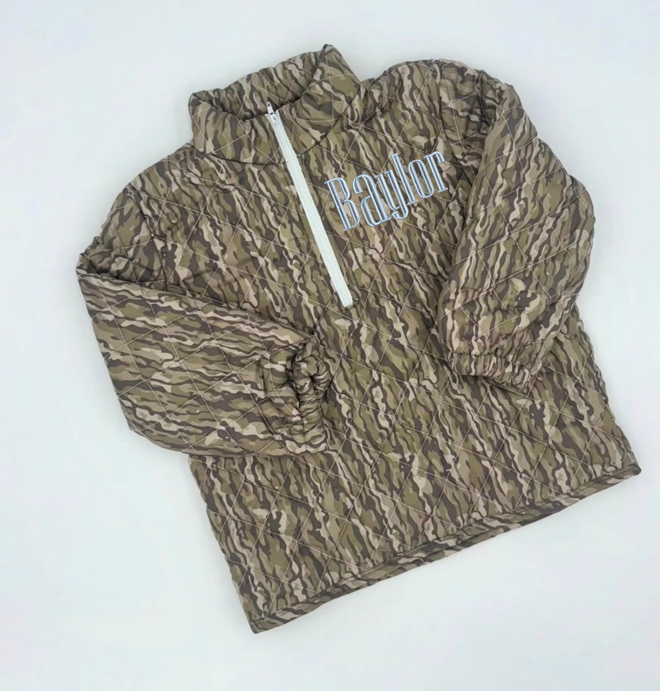 Quilted Quarter Zip (Camo)