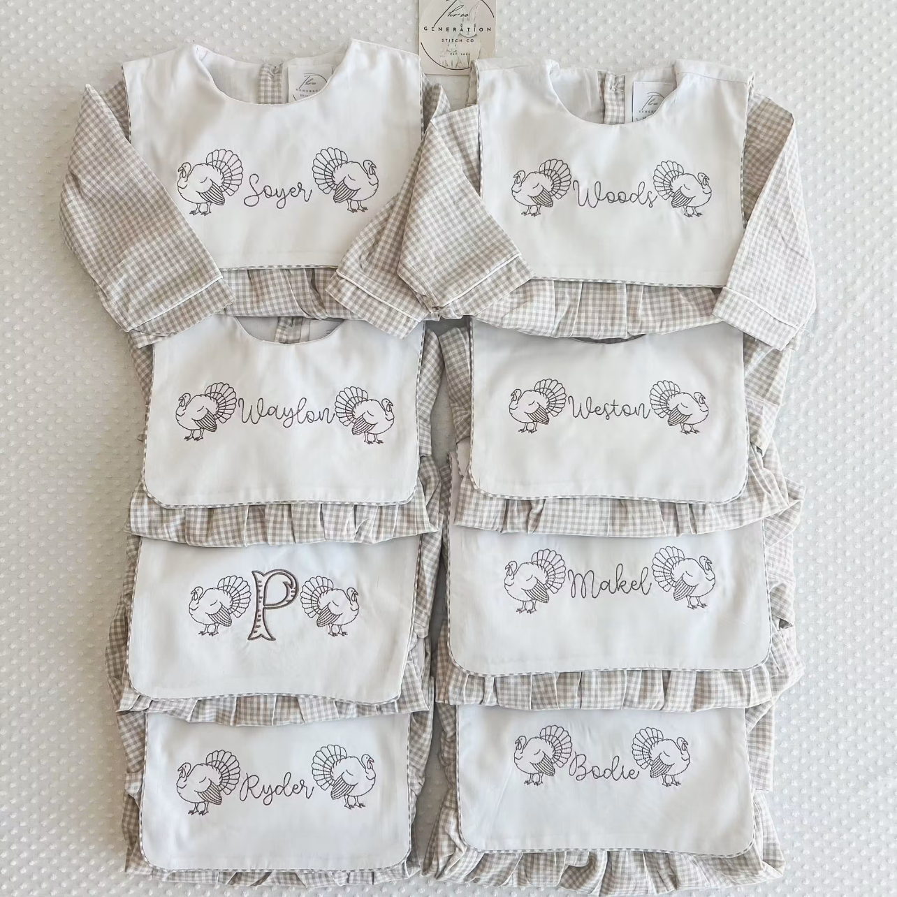 Boys Fall Gingham Bubble