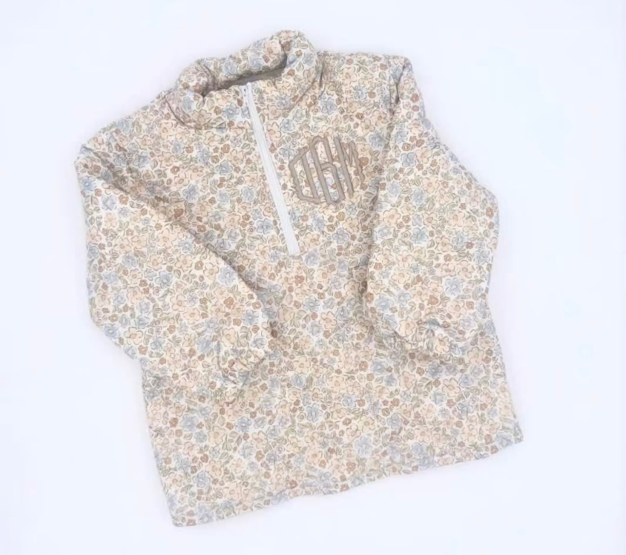 Quilted Quarter Zip (Floral)