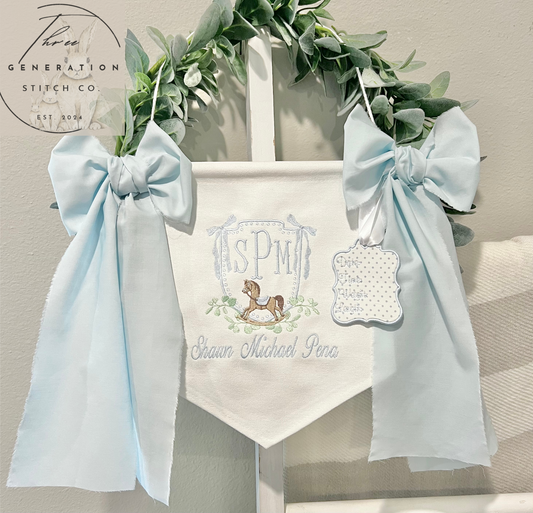 Baby Boy Rocking Horse Banner