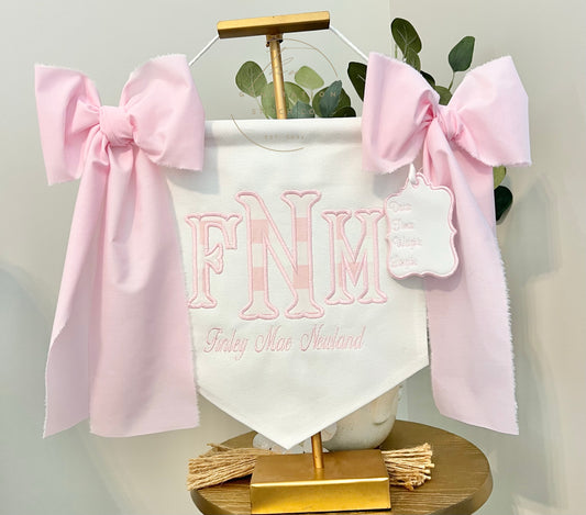 Appliqué Baby Girl  Banner