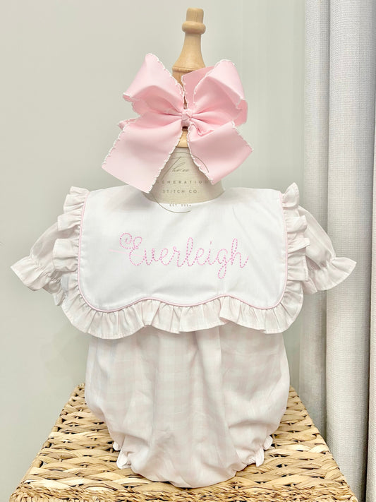 Pink Gingham Ruffle Bubble