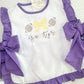 Geaux Tigers Girls Purple Bow Set