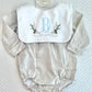 Tan Long Sleeve Gingham Bubble