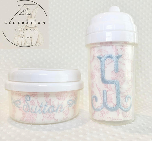 "S" "Sutton" Cup and Snack Cup