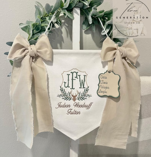 Baby Boy Deer Banner