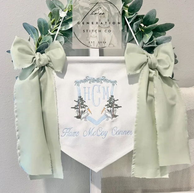 Baby Louisiana Pelican Banner