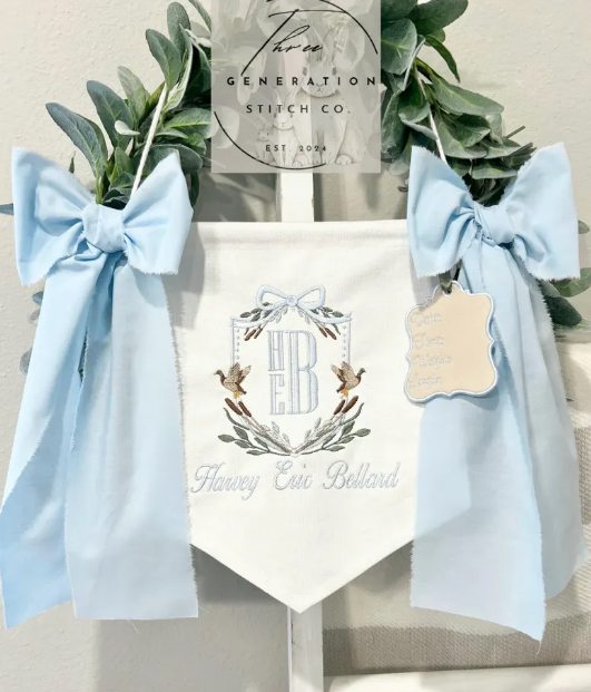Baby Boy Flying Mallard Banner