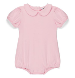 Pink Short sleeve collard bubble