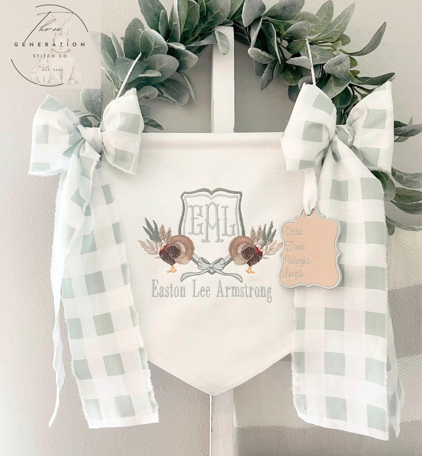 Baby Boy Turkey Banner